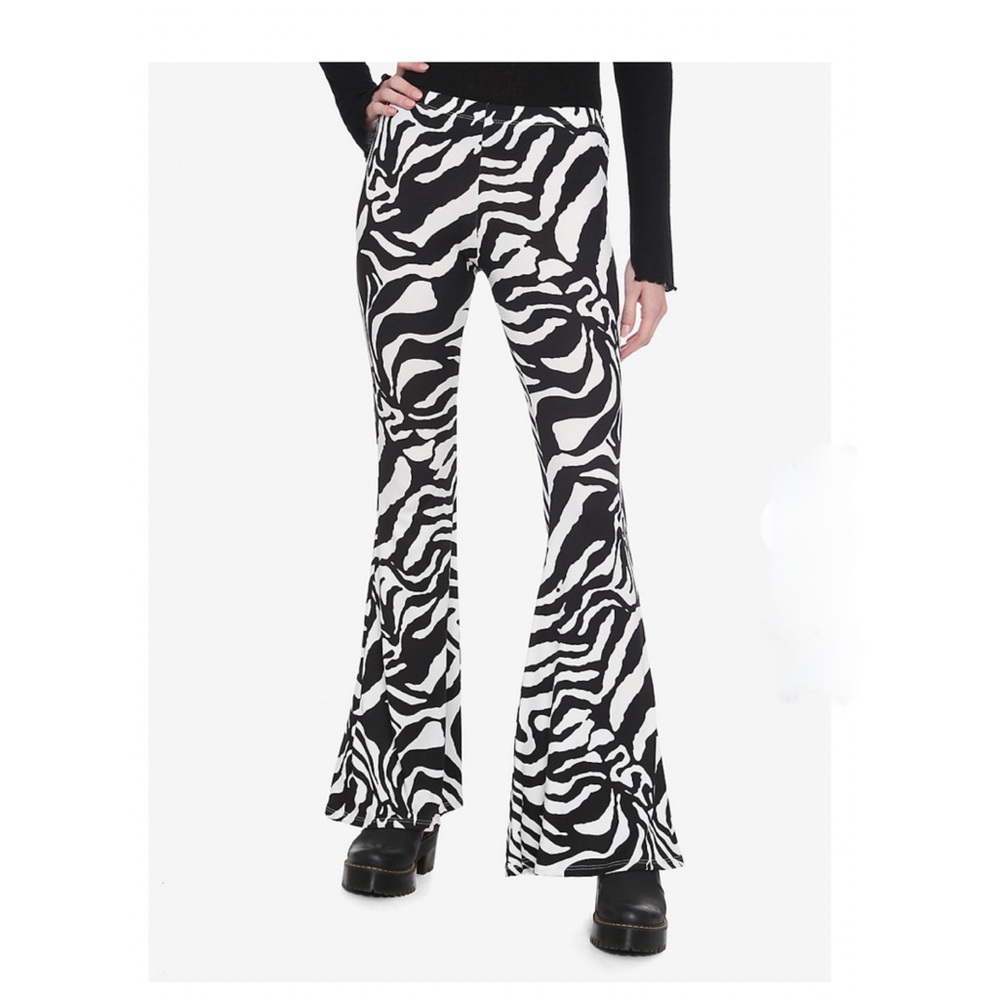 Zebra print flared pants NWT *SOLD OUT*